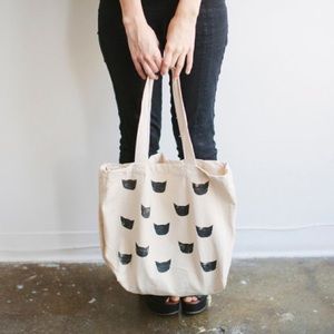 Leah Reena Goren black cat pattern tote bag